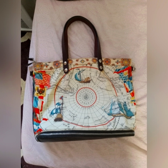 Dolce&Gabbana bag runway 2012 Vintage logo D&G canvas leather - Picture 3 of 16